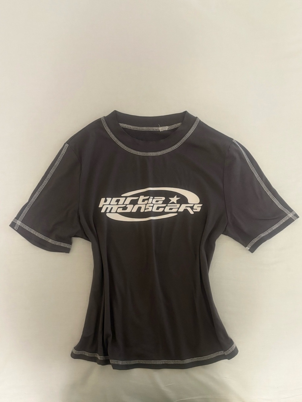 Partie Monsters Graphic Tee in Charcoal Gray